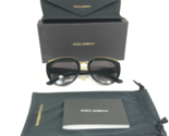 Dolce &amp; Gabbana Sunglasses DG4383 501/8G Black Gold Cat Eye Gray Purple ... - $154.06