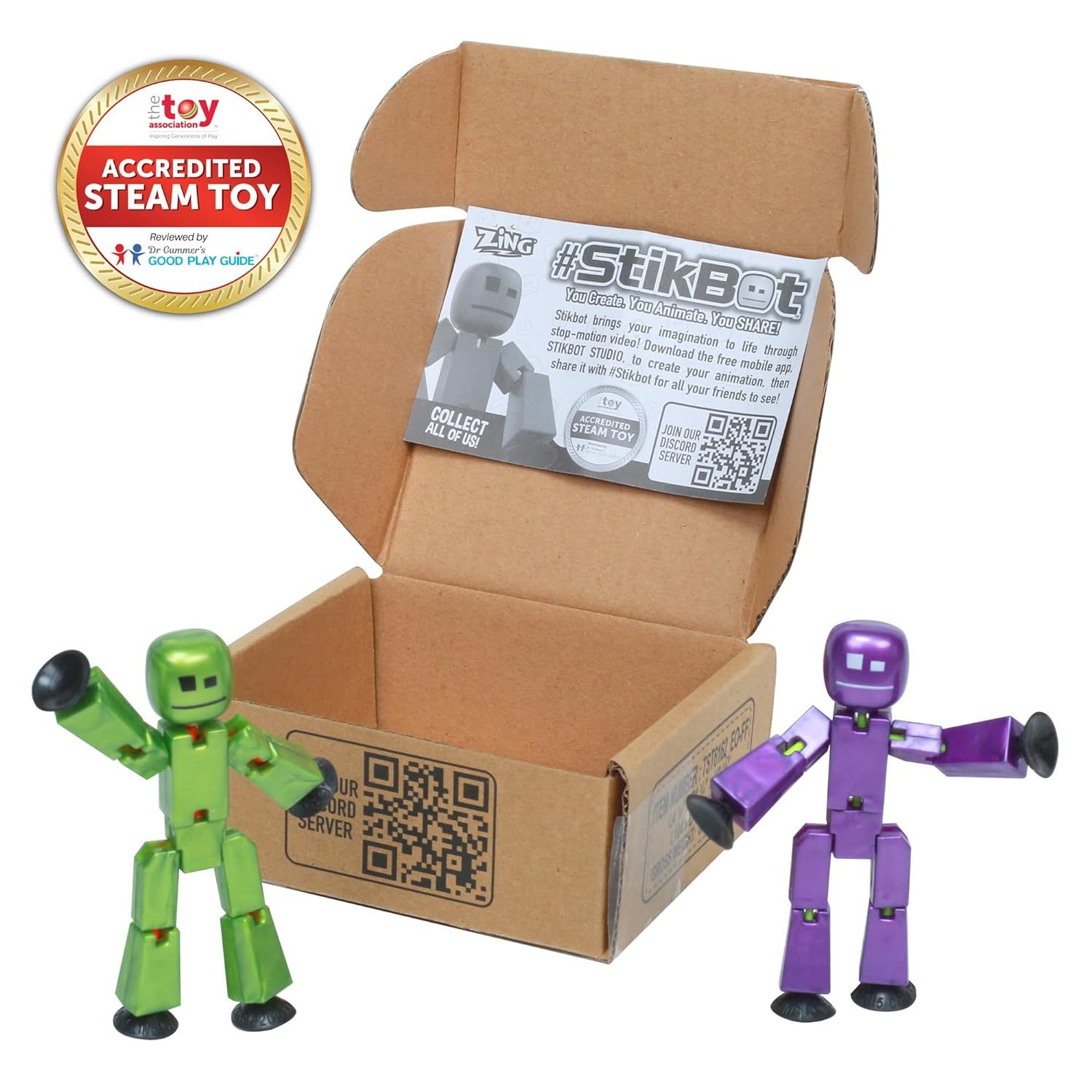 Stikbot Dual Pack - Includes 2 Stikbots - Collectible Action Figures ...