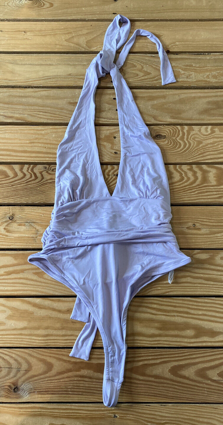 Primary image for urban outfitters NWT $49 women’s one piece halter top swimsuit  S lavender N1x2