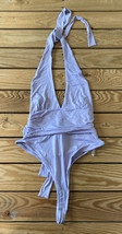 urban outfitters NWT $49 women’s one piece halter top swimsuit  S lavend... - £17.59 GBP