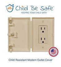 Child Be Safe Child and Pet Proof IVORY Wide Wall Outlet Safety Cover, S... - £10.24 GBP