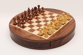 Chess Board Set with Magnetic Pieces and Extra Queens 9 Inches Diameter - £65.19 GBP
