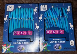 Brachs ~ Blueberry Candy Cane Christmas 5.3 oz 24-Canes ~ 2-Pack ~ 08/2026 - £12.46 GBP