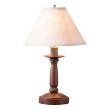 Butcher Lamp in Americana Red with Linen Fabric Shade image 2