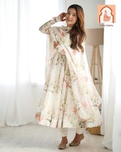 Stunning Off-White Anarkali Suit Set - Pure Organza Silk - $47.50+