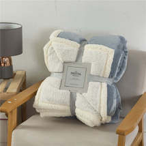 Thickened Solid Color Warm Double Layer Blanket - £34.17 GBP+