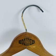 Vintage Wooden Advertising Clothes Hanger UNITED HOTELS New York Niagara... - $34.25