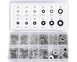 50400A Stainless Steel Lock and Flat Washer Assortment | 350 Piece Set |... - $14.40