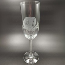 Pepi Herrmann Nesting Loon Fluted Champagne Glass 8.75in Crystal Bird 1995 - $110.00