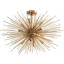 Mid Century Design Brass Sea Urchin Sputnik 12 Light Decorative Ceiling Light - £202.22 GBP