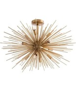 Mid Century Design Brass Sea Urchin Sputnik 12 Light Decorative Ceiling ... - £197.18 GBP