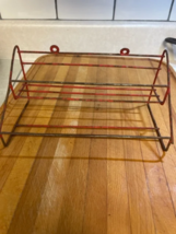  Vintage red wire spice rack for wall or shelf: made for Diamond Dutch s... - £23.49 GBP