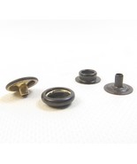 Snap Fastener&#39;s, Black Oxide-Brass, Matte Finish, Line 24, 10 Pc. Set - $271.26 MXN