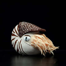 Simulation Pearl Nautilus Doll Simulation Animal Plush Toy Model - £63.08 GBP