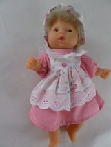 GI-GO Girl Doll with Blonds hair and Pink and white dress and Bonnett dr... - $9.78