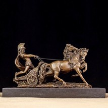 Thechariot Rider Unique Antique Bronze Sculpture - £473.93 GBP