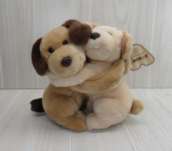 Aurora A&amp;A plush Hugging Hounds dogs  plush cream beige tan brown boy gi... - £10.58 GBP