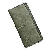 2021 new Simple Women Long Purse PU Leather Card Holder Two Fold Clutch Money Ba - £21.64 GBP