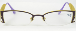 You&#39;s Eyewear 664 60 Matt Dark Mauve /MIKADO Yellow Eyeglasses Glasses 50-19-135 - £74.29 GBP