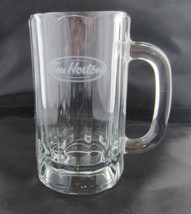 Tim Hortons Horton&#39;s 16 Oz. 10 Sided Clear Mug Beer Stein - £14.14 GBP