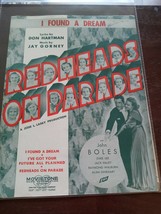 I FOUND A DREAM from REDHEADS ON PARADE Sheet Music 1935 JOHN BOLES &amp; DI... - $26.32 CAD