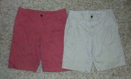 Mens Shorts 2 Pr Urban Pipeline Red Beige Flat Front Knee Length Shorts-size 30 - £15.03 GBP