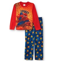 SPIDER-MAN Avengers Pajamas Sleepwear Set w/Fleece Pants Boys Sz. 4-5 Or 6-7 - £13.90 GBP