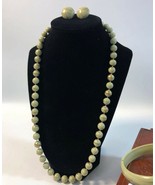 Bakelite Necklace, Earrings, &amp; Bangle Bracelet Set - £47.79 GBP