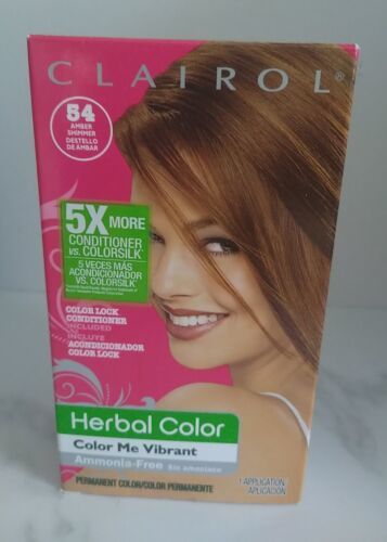 1 CLAIROL HERBAL COLOR HAIR DYE #54 AMBER SHIMMER NEW OLD STOCK VIBRANT  - $39.95