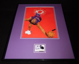 Vince Carter 16x20 Framed Game Used Warmup &amp; Dunk Photo Display Raptors - £62.06 GBP