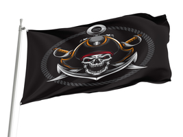 Flag 3x5 outdoor, Skull Pirate ,Size -3x5Ft / 90x150cm, Garden flags - £23.35 GBP