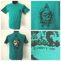 Vintage Jimmy Z Native Nation T Shirt Mens size L Green dated 1990 Graphic S6 - £22.11 GBP