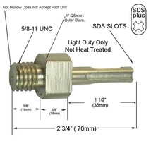 2 3/4&quot; SDS Plus Core Bit Adapter 5/8-11 Thread Light Duty Not HT not for Pilot - £6.22 GBP