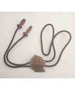 Vintage Indian Head Bolo Tie With Case Made In USA - £18.59 GBP