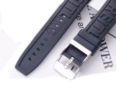 Silicone Strap for Breitling Watch 22mm Black - $25.64
