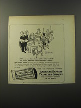 1953 American Express Travelers Cheques Ad - Cartoon by Tom Henderson - £14.77 GBP