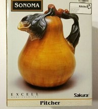 Sakura Sonoma China Pear Shaped Pitcher 1 Quart Vintage Hand Painted Nib! - £23.97 GBP
