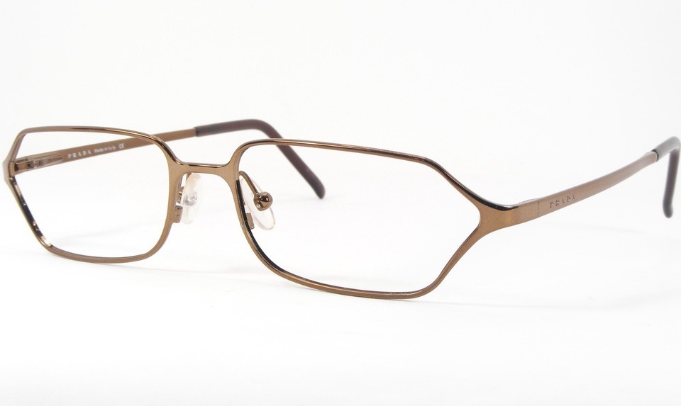 PRADA VPR57E 8AE-1O1 Bronze UNIQUE RARE EYEGLASSES GLASSES FRAME 55-16-1... - $98.98