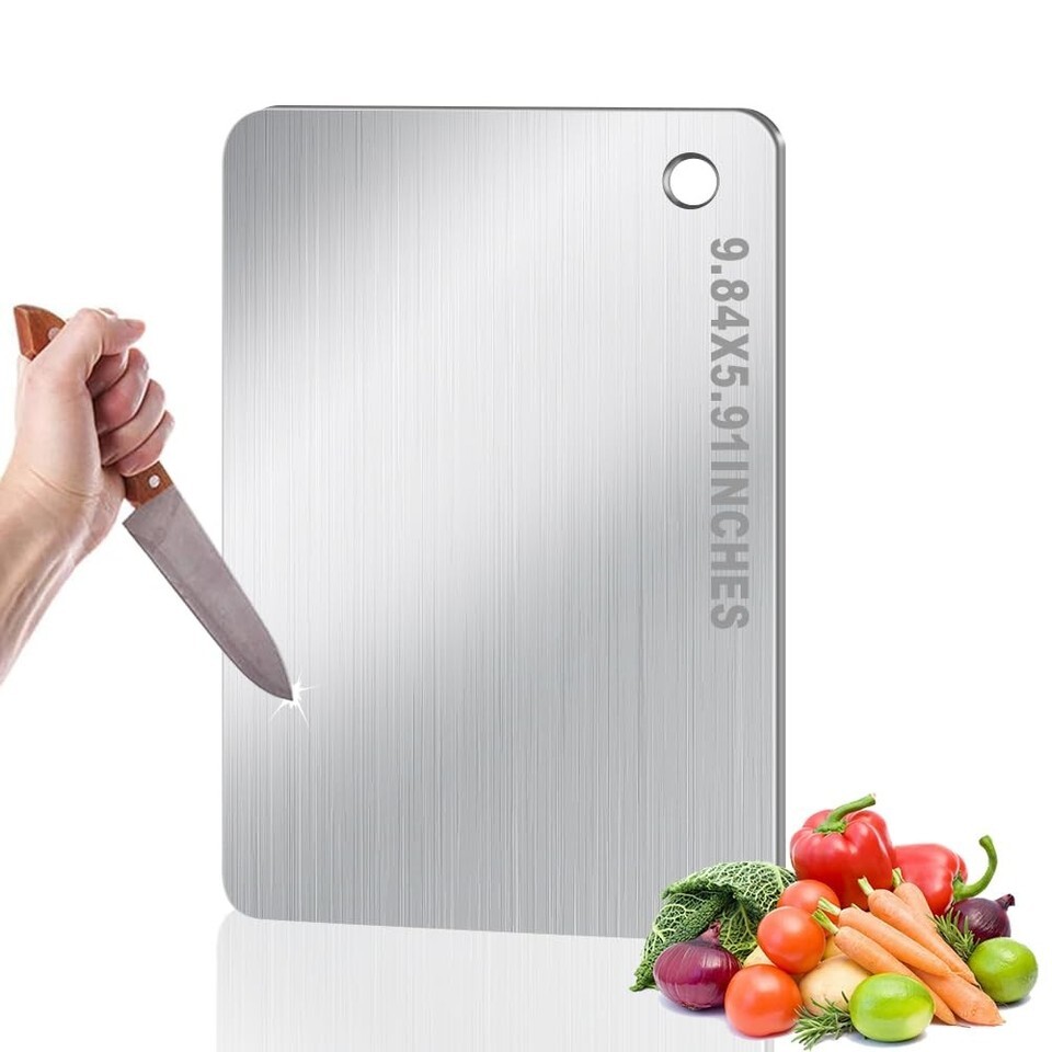 Tabla De Cortar Titanio Para Cocina Antiadherente Para Carne, Queso, Ver... - $12.86