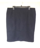 Preston &amp; York Womens Size 16 Black Pencil Skirt Soft Suedelike Fabric - $16.87 CAD