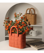 Morandi Ceramic Handbag Flower Vase 2pcs/set home decoration - £49.16 GBP