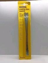 15-115 Stanley Coping Saw Blades 16T Cut Wood 6-1/2&quot; OAL Pin End Made In... - £7.76 GBP