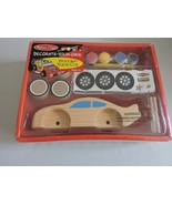 Melissa and Doug Decorate Wooden Race Car Project Kit Kids Birthday Gift... - £10.46 GBP