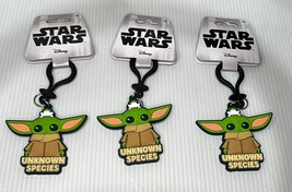 (3) Star Wars Mandalorian The Child Baby Yoda Unknown Species Backpack Clip ring - £11.99 GBP