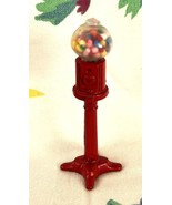 Vintage Miniature Dollhouse Gumball Machine Red Metal Stand Glass Globe ... - $166.13 MXN