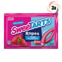 3x Packs Sweetarts Ropes Tangy Strawberry Flavor King Size Candy | 3.5oz - £11.28 GBP