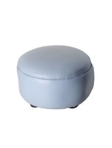 Coaster Co. of America  Footstool Ottoman Blue Vinyl  - £26.02 GBP