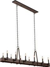 Island Pendant Light KALCO DULUTH Farmhouse Chic 12-Light Satin Bronze Wrought - £3,503.13 GBP