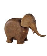 Vintage Enesco Japan Carved Wood Elephant Toothpick Holder Kay Bojesen Era MCM - $29.99