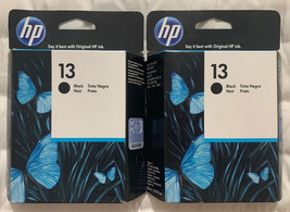 HP 13 Black Ink Cartridge Twin Pack 2 x C4814A Genuine Sealed Retail Box... - $17.78